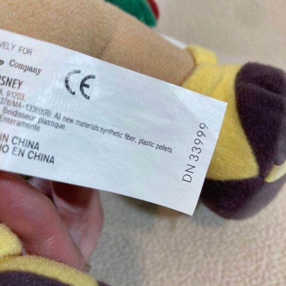 The Disney Store Bean Bag Jiminy‎ Cricket 8" Plush St Patricks Day Vintage 1999 - Picture 9 of 11